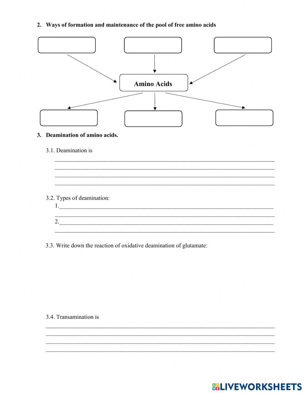 Topic 18. Digestion of Proteins. Common pathways of amino acid metabolism.