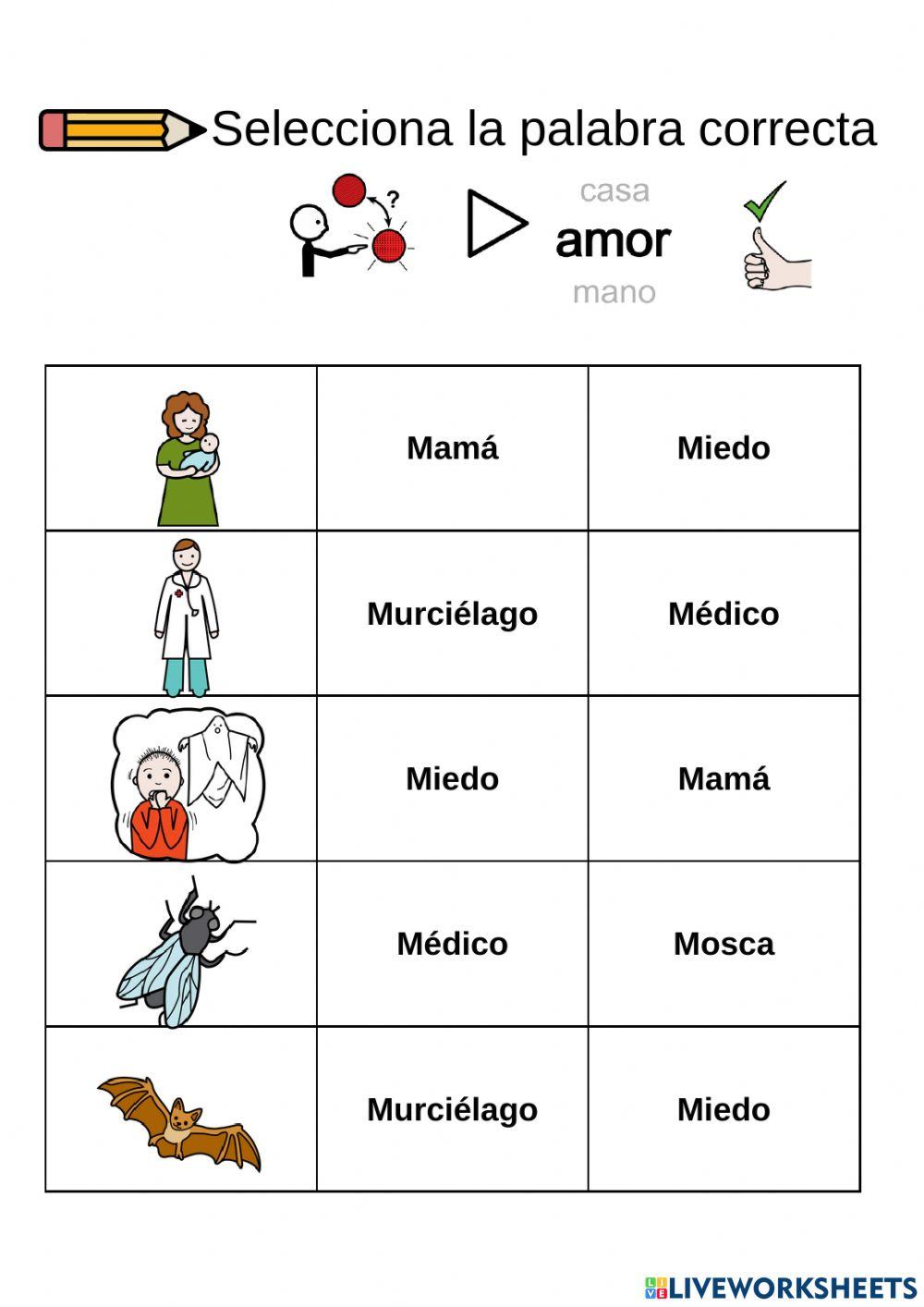 Selecciona la palabra correcta (ma, me, mi, mo, mu)