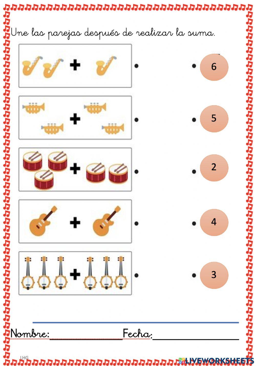 Suma instrumentos musicales