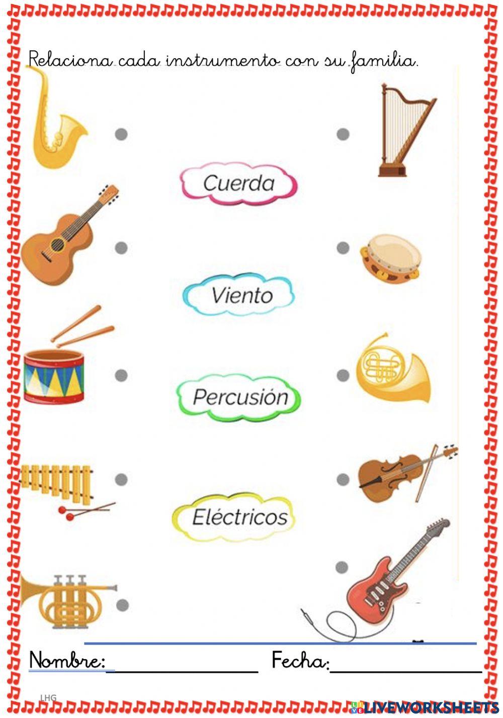 Familias de instrumentos musicales