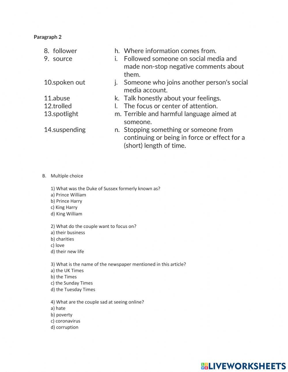 Reading: Harry and Meghan