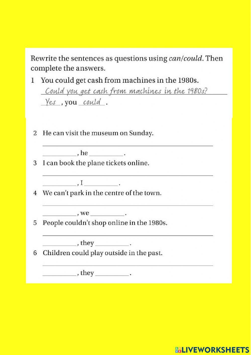 Navigate Elementary WB Unit 5.1 can can't could couldn't