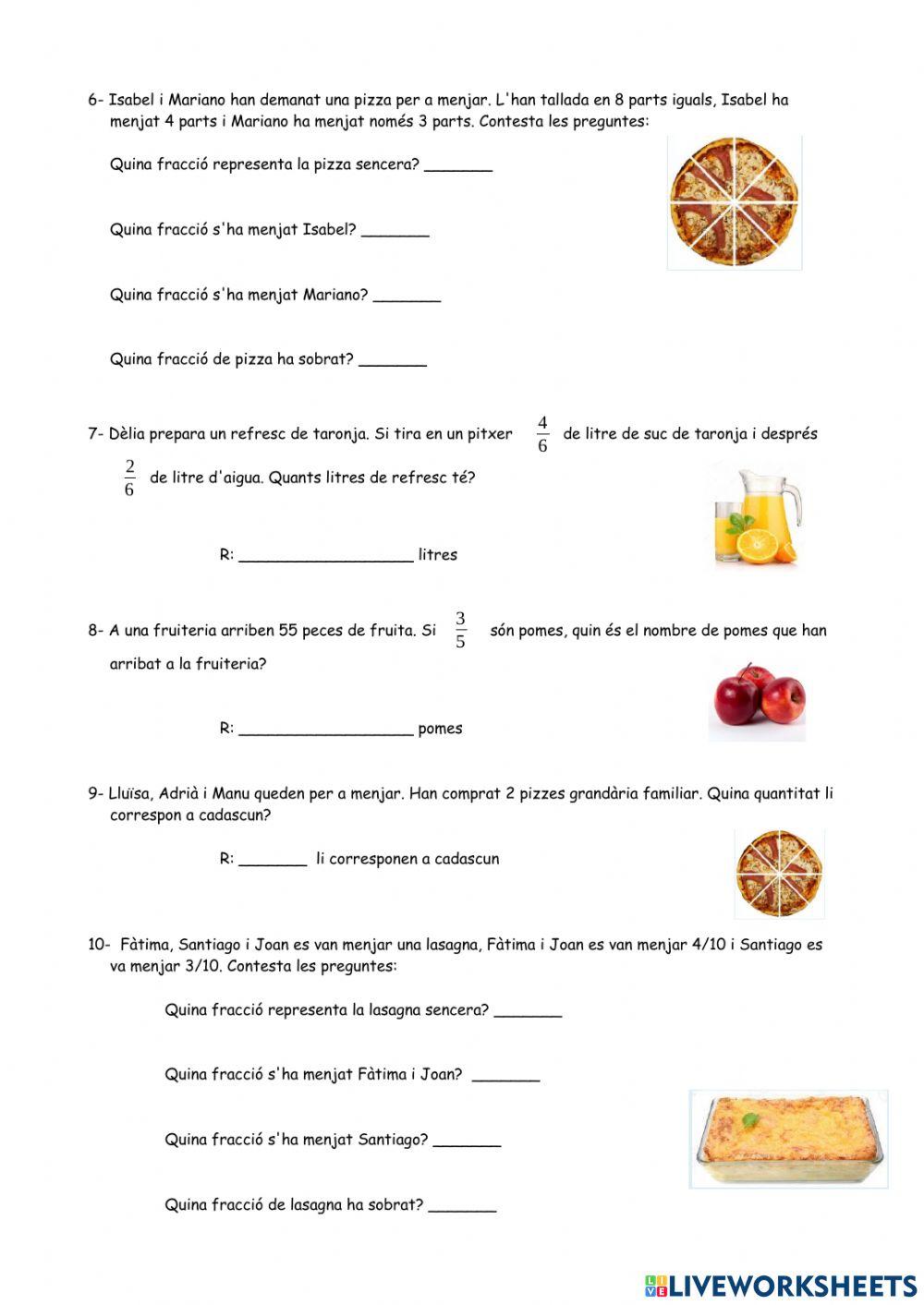 Decimals i fraccions