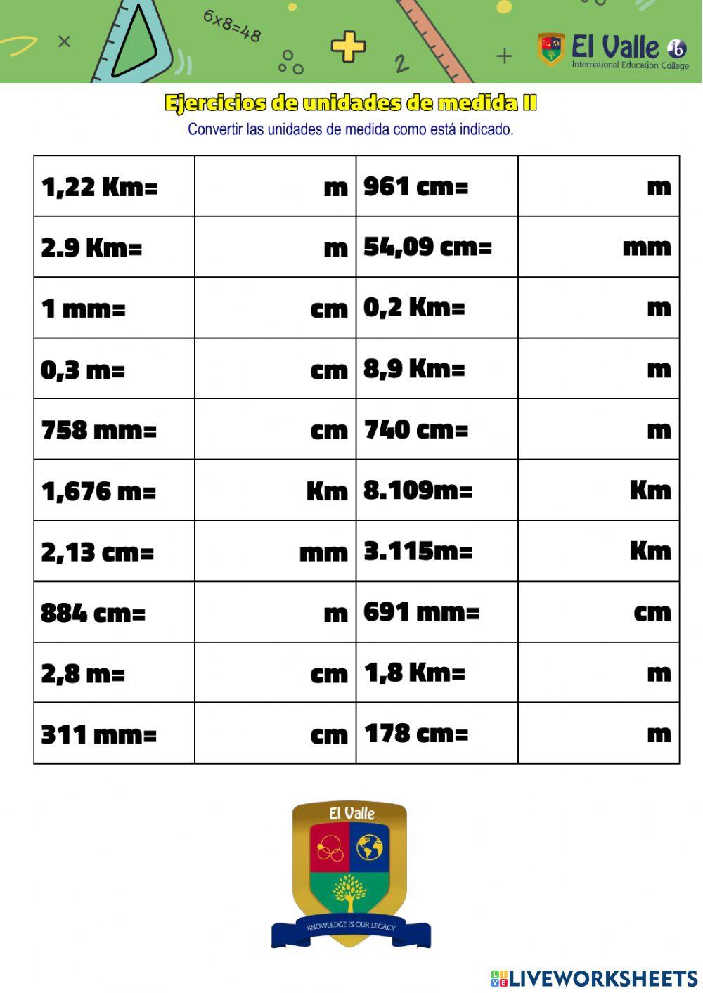 Unidades de medida II