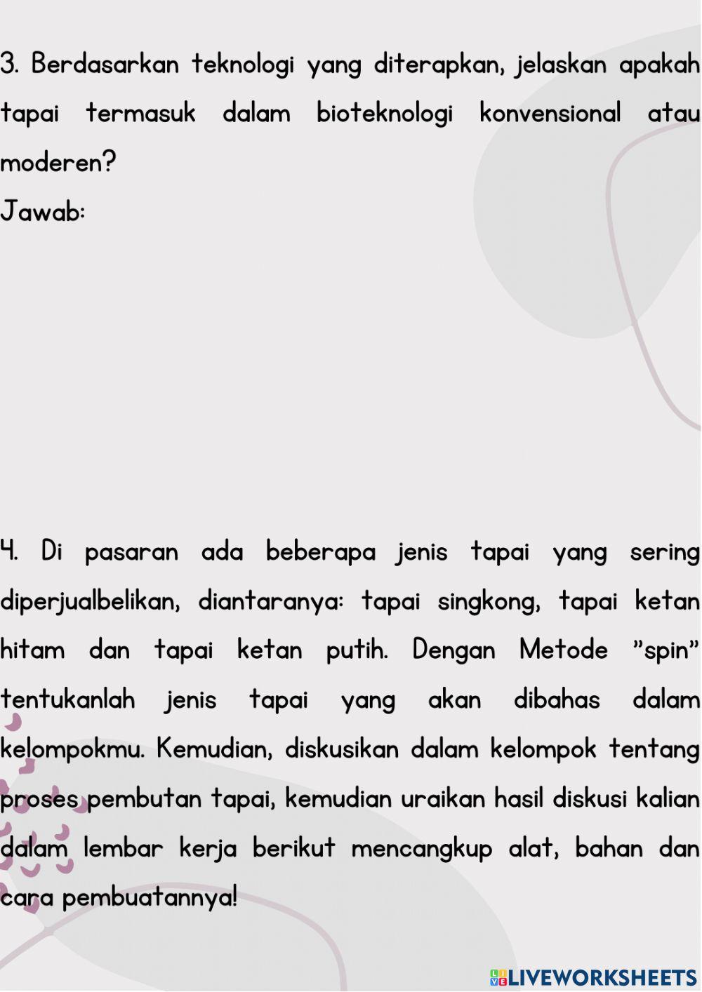 LKPD Bioteknologi tapai