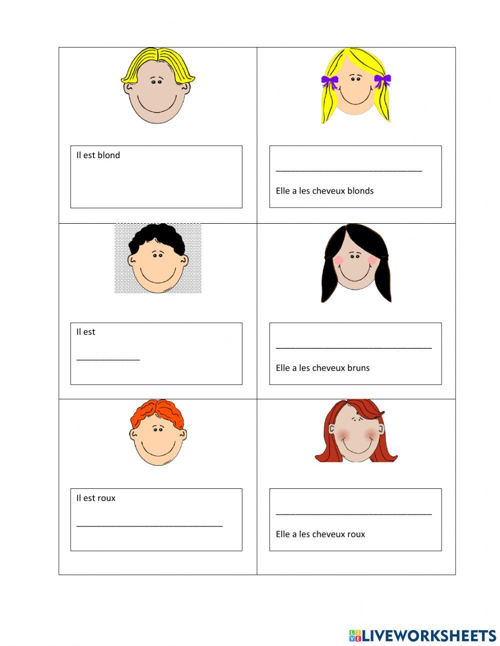 Couleur des cheveux: