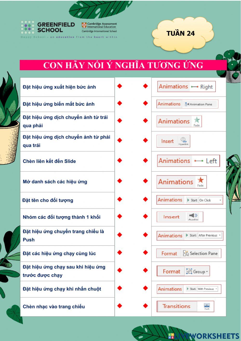 Khối 6 GC - Tuần 24A