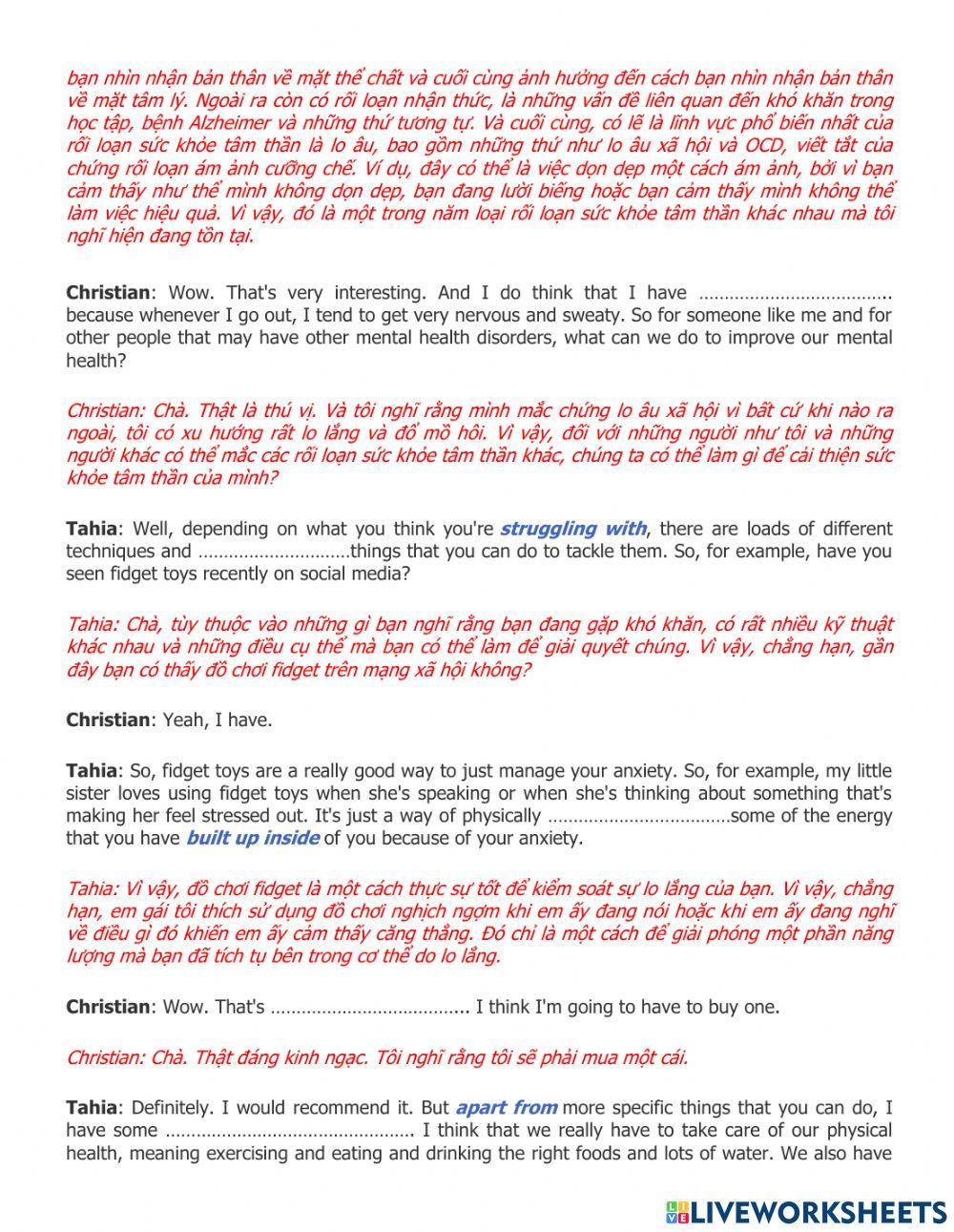 Listening mental health