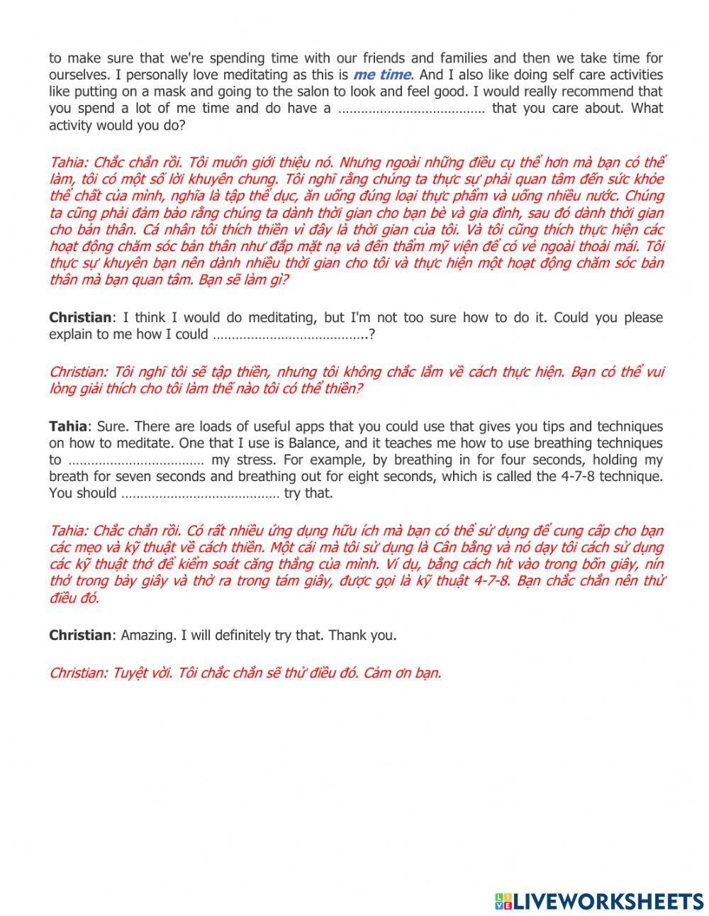 Listening mental health