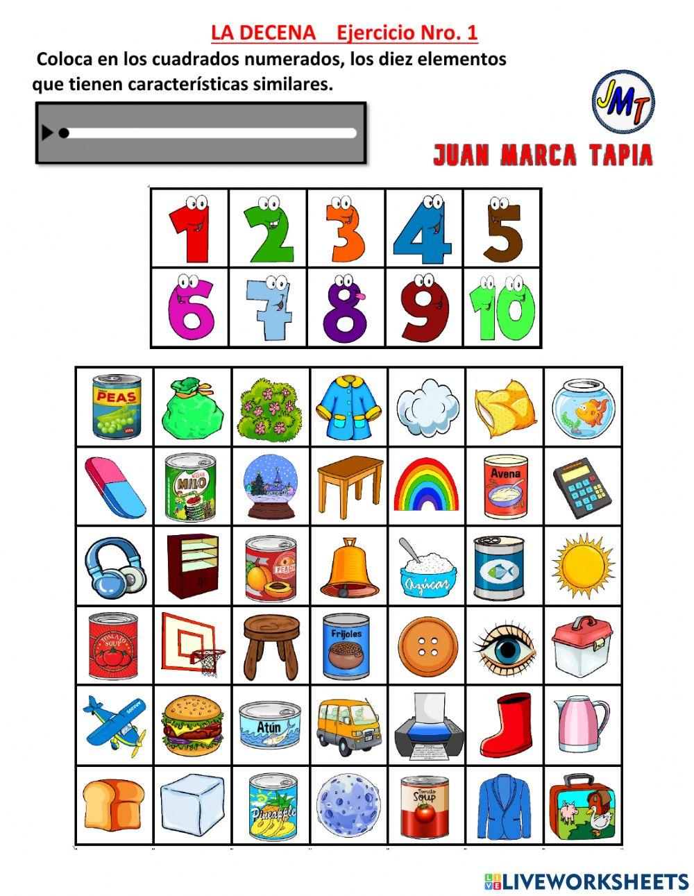 La Decena.  Ejercicio Nro. 1