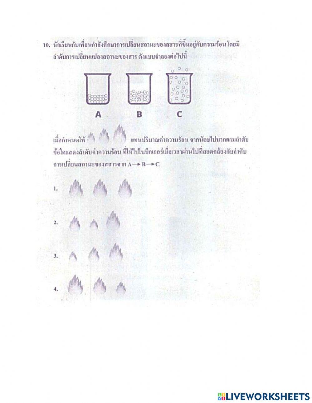 ข้อสอบโอเน็ตวิทยาศาสตร์ 11