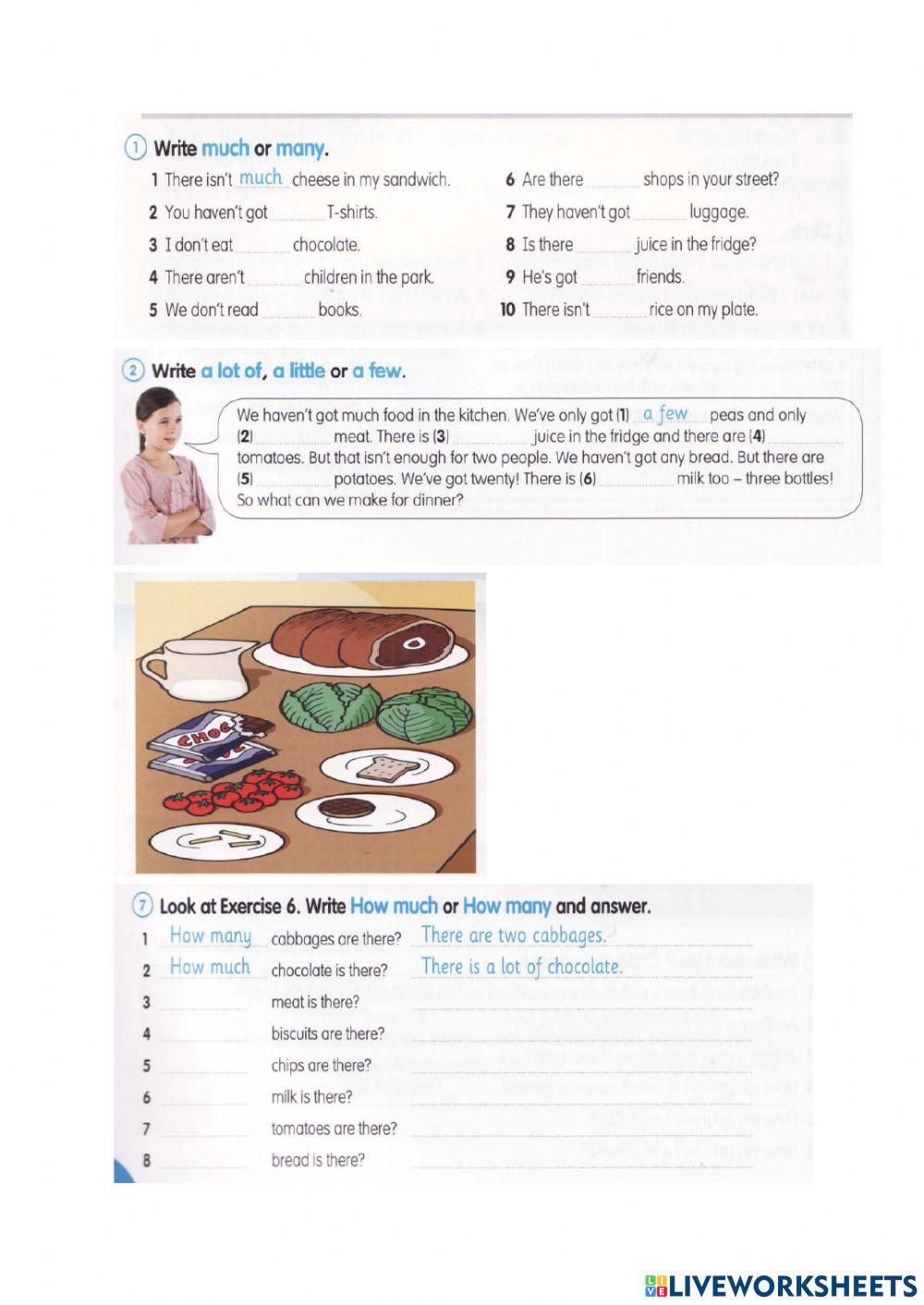 Quantifiers Online Exercise For Live Worksheets Quantifiers Online Exercise For Live Worksheets