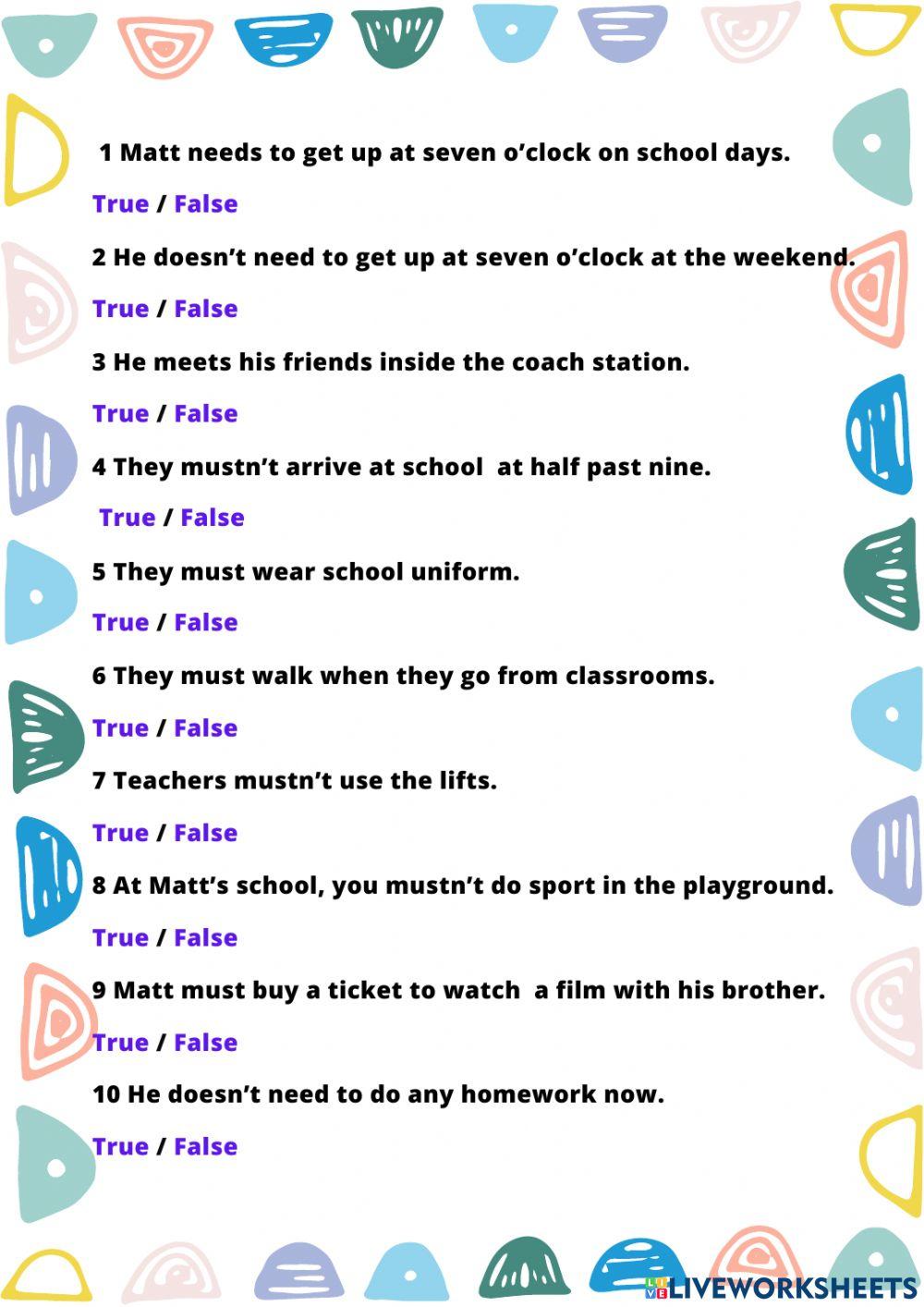 6º EXAM UNIT 3 (part 1)