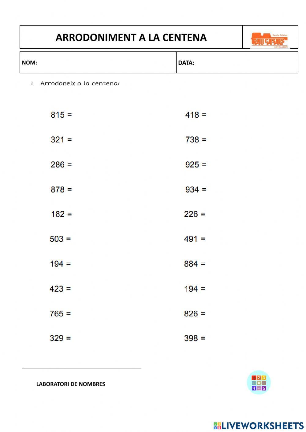 Arrodoniment a la centena