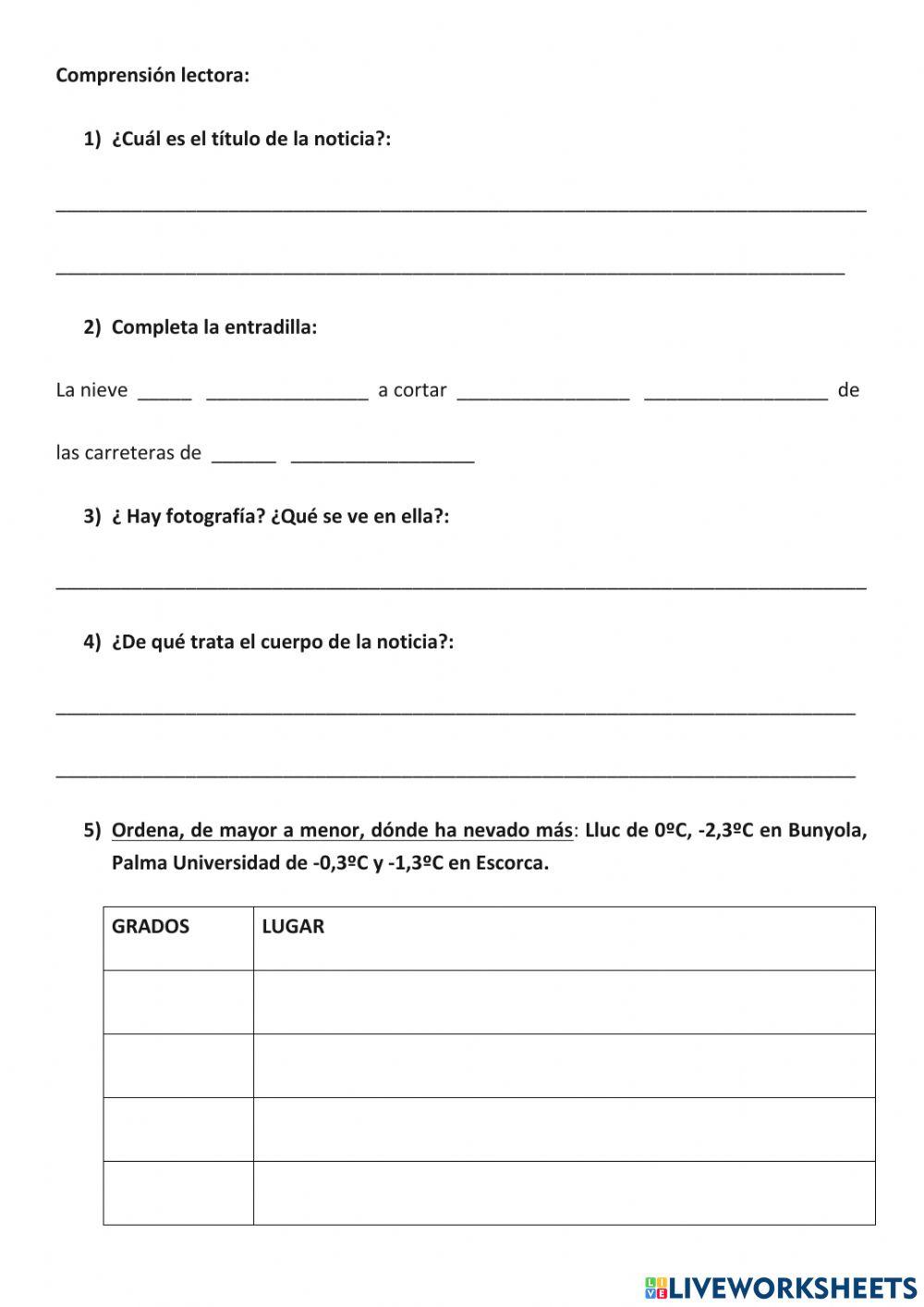 Noticia -Nevada en Mallorca-