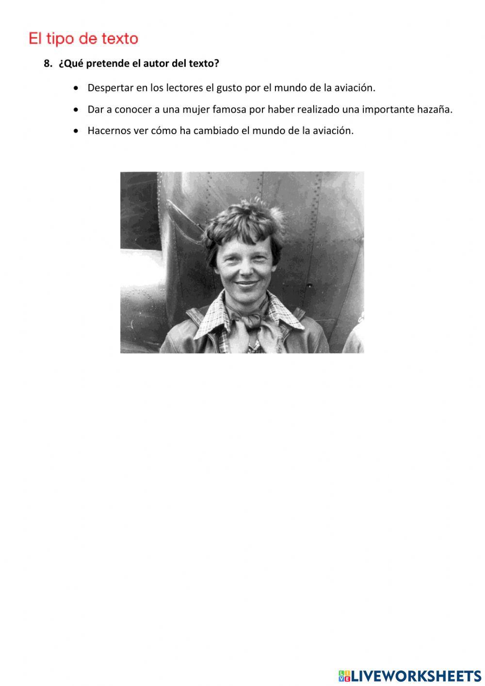 Biografía  de Amelia Earhart