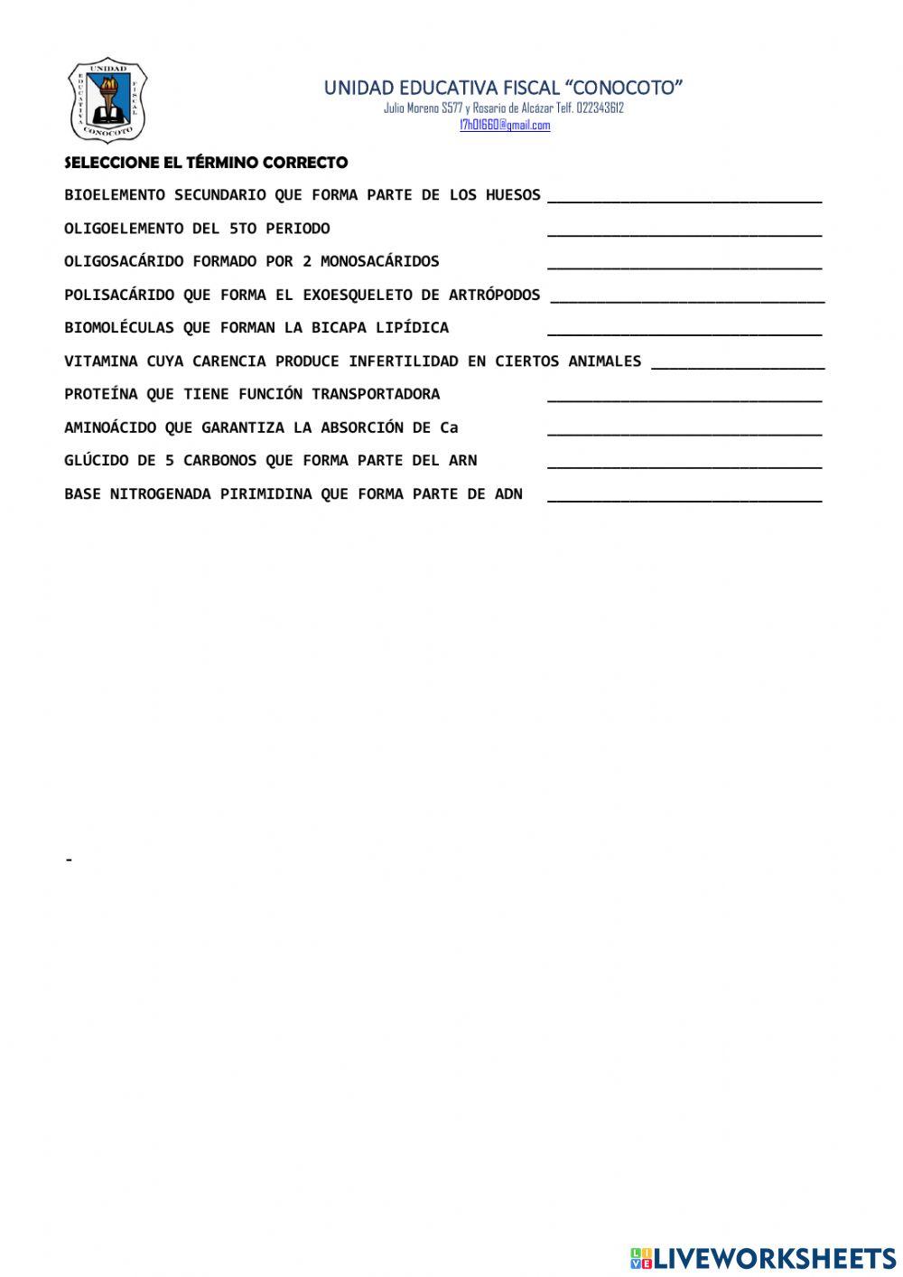 Bioelementos y biomoléculas