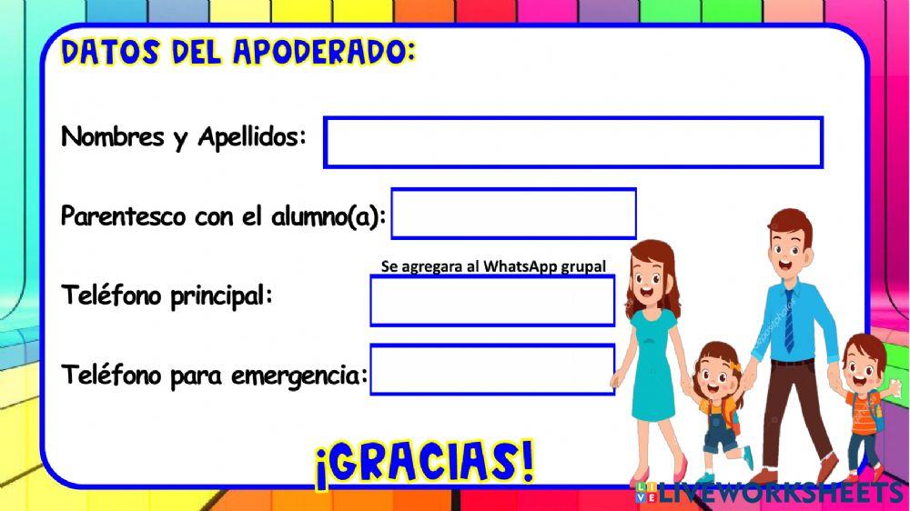 Ficha de actualización de datos Ficha de actualización de datos