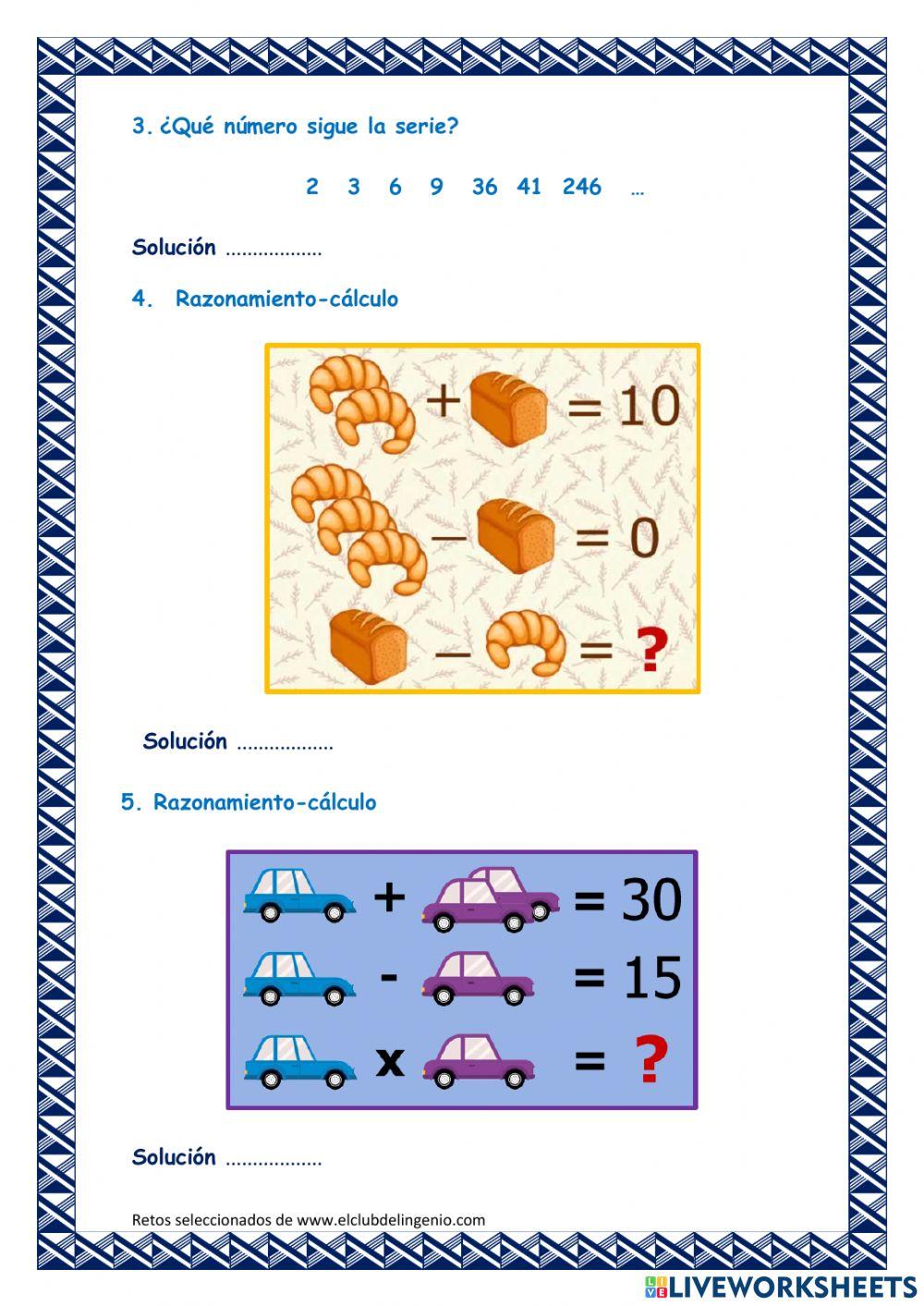 Retos matemáticos Retos matemáticos