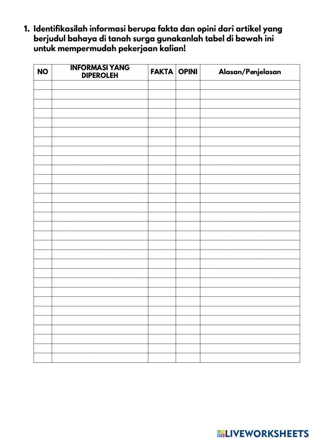 Lkpd opini dan fakta