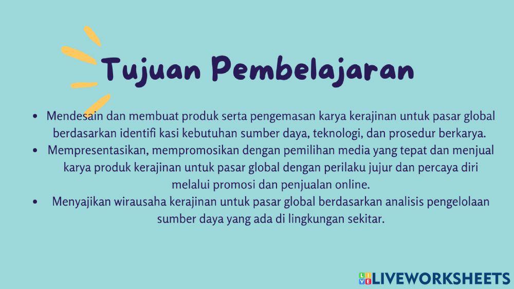 Prakarya dan Kewirausahaan