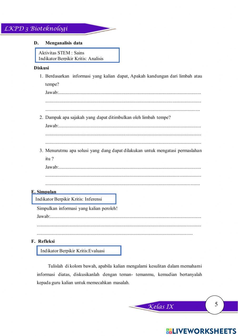 Bioteknologi Berbasis STEM