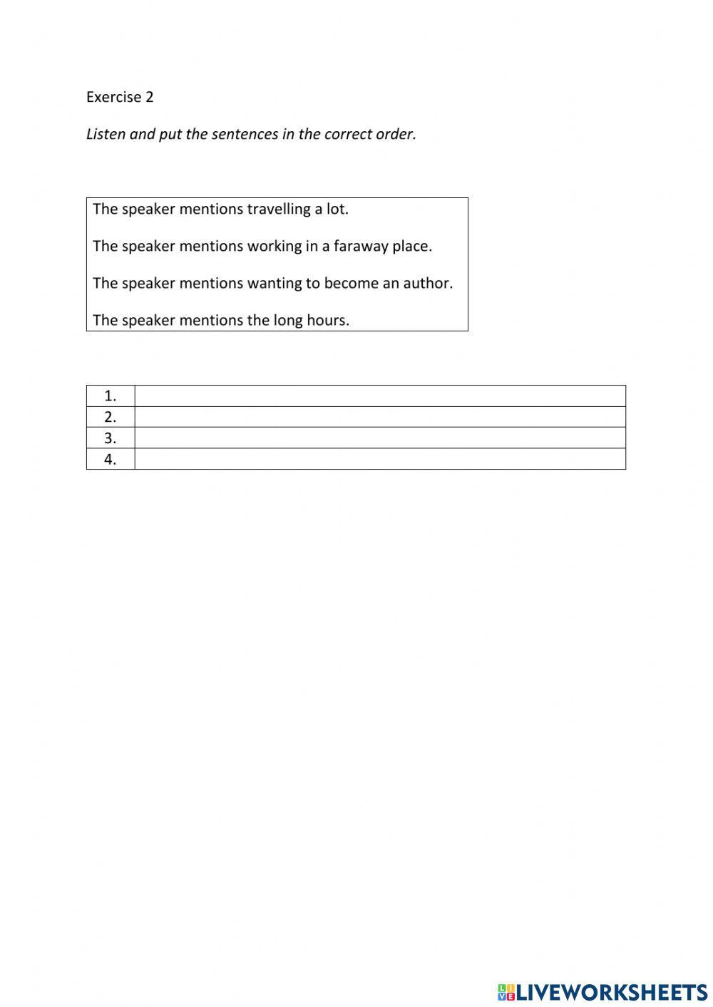 IE3, Unit 7, Listening, Exercise 2