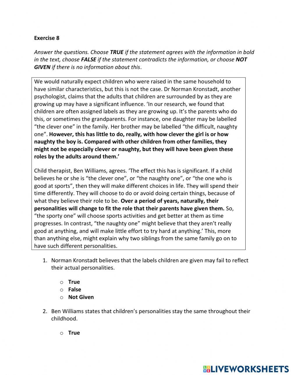 IE2, Unit 8, Reading, exercise 8