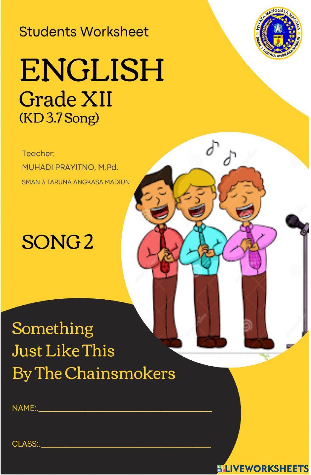 Students Worksheet Song 2