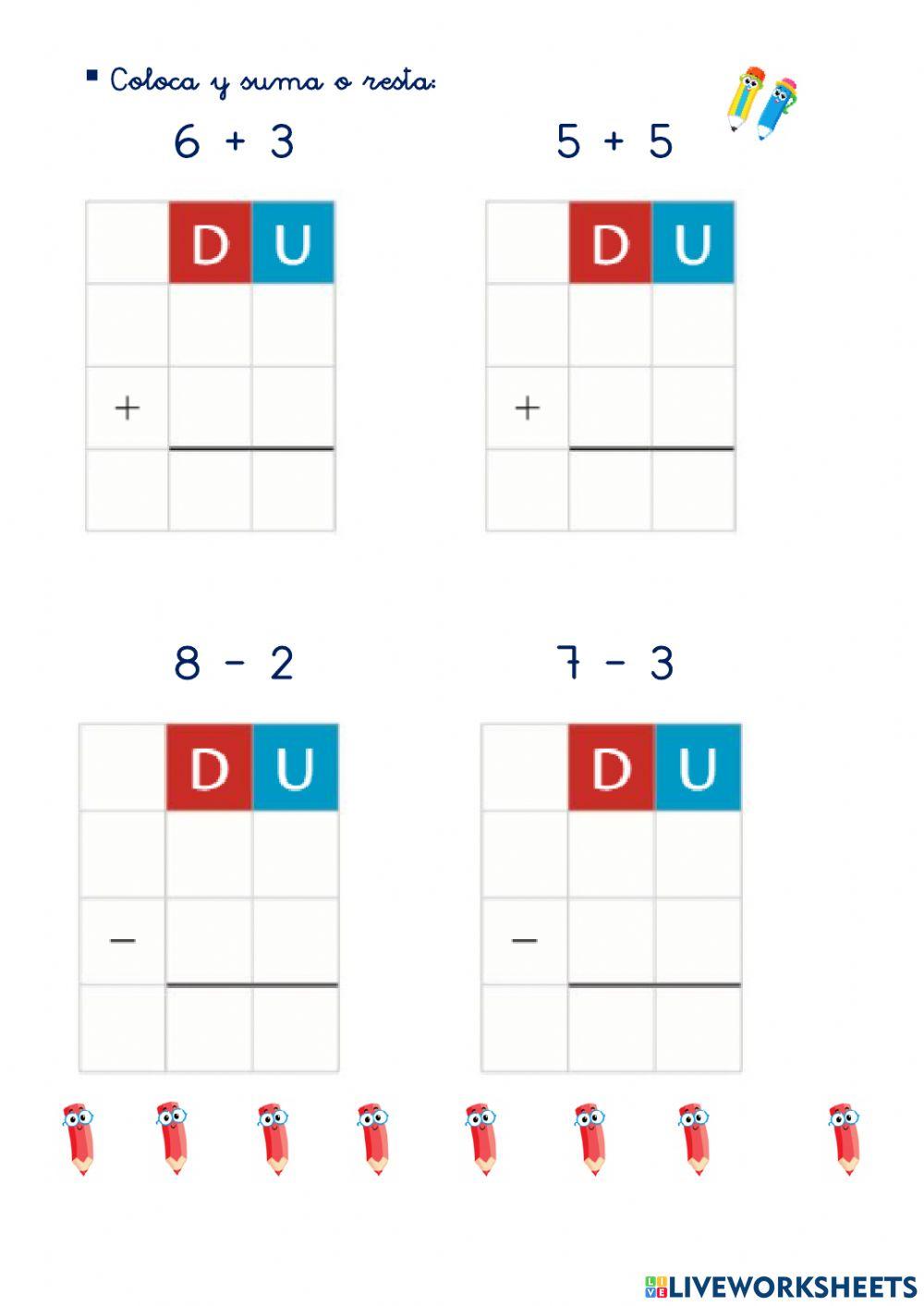 MATE 1º Repaso números hasta el 29.