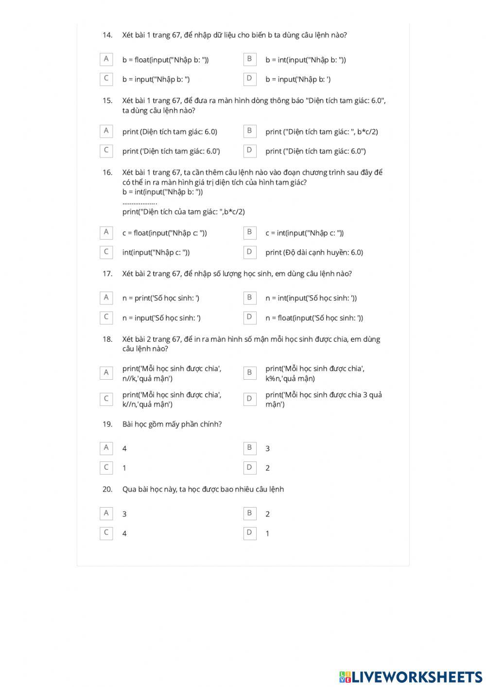 Chủ đề F - Bài 4