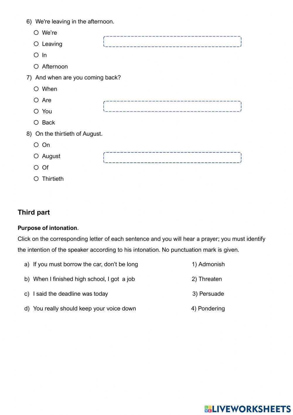 Test for Pronunciation