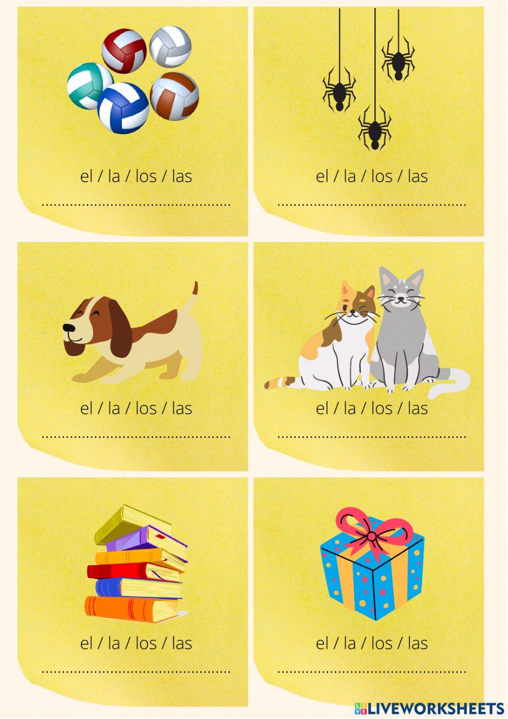 1:20 el, la, los, las