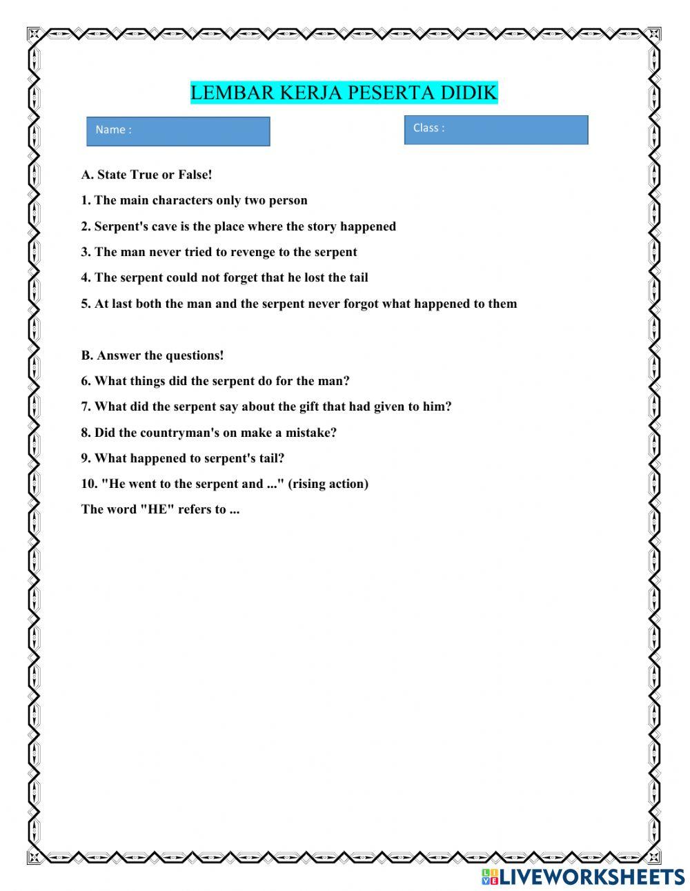 The man and the serpent