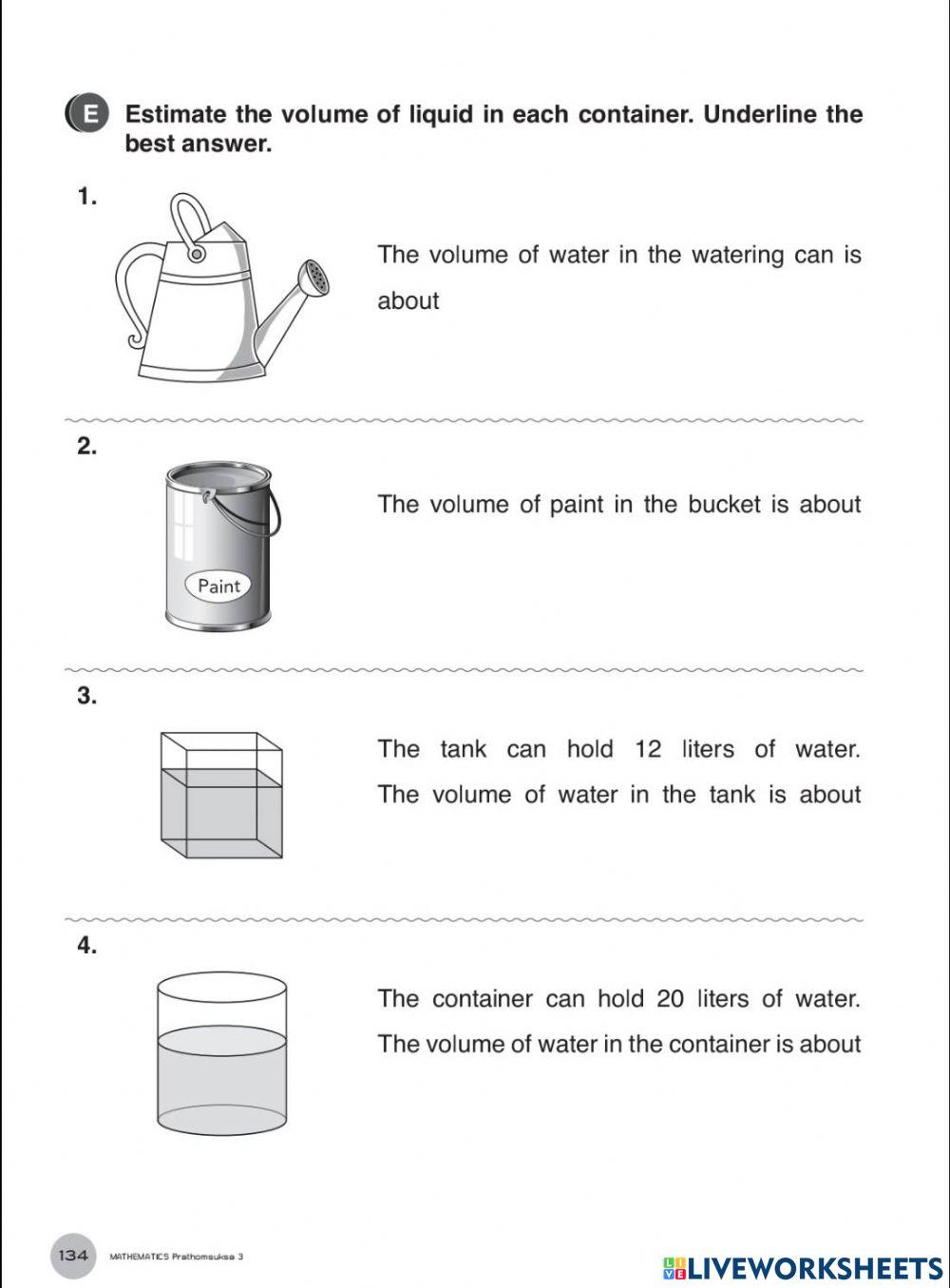 Estimate the Volume of Liquid