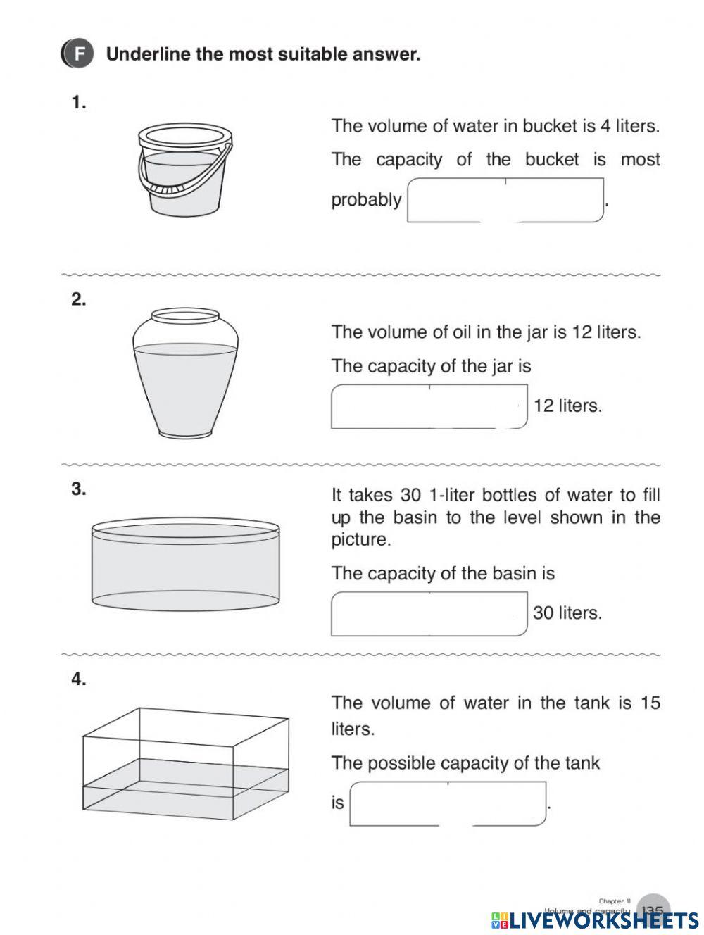 Estimating Volume and Capacity