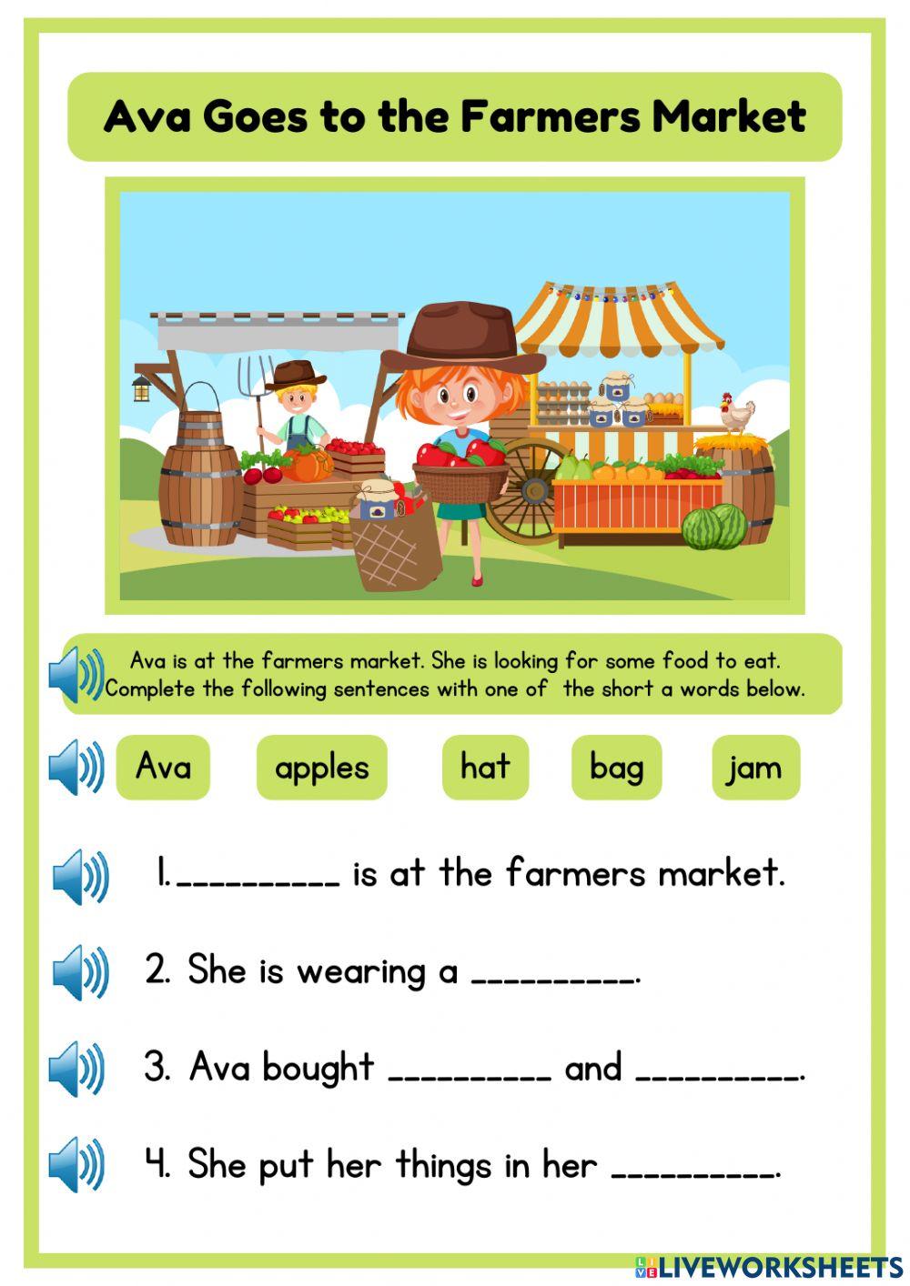 Ava Goes to the Farmers Market