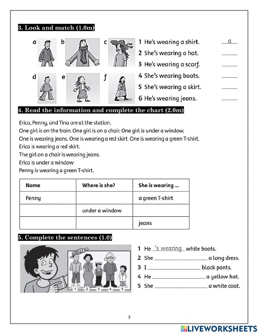 TIENG ANH 3 - Test of UNIT 7