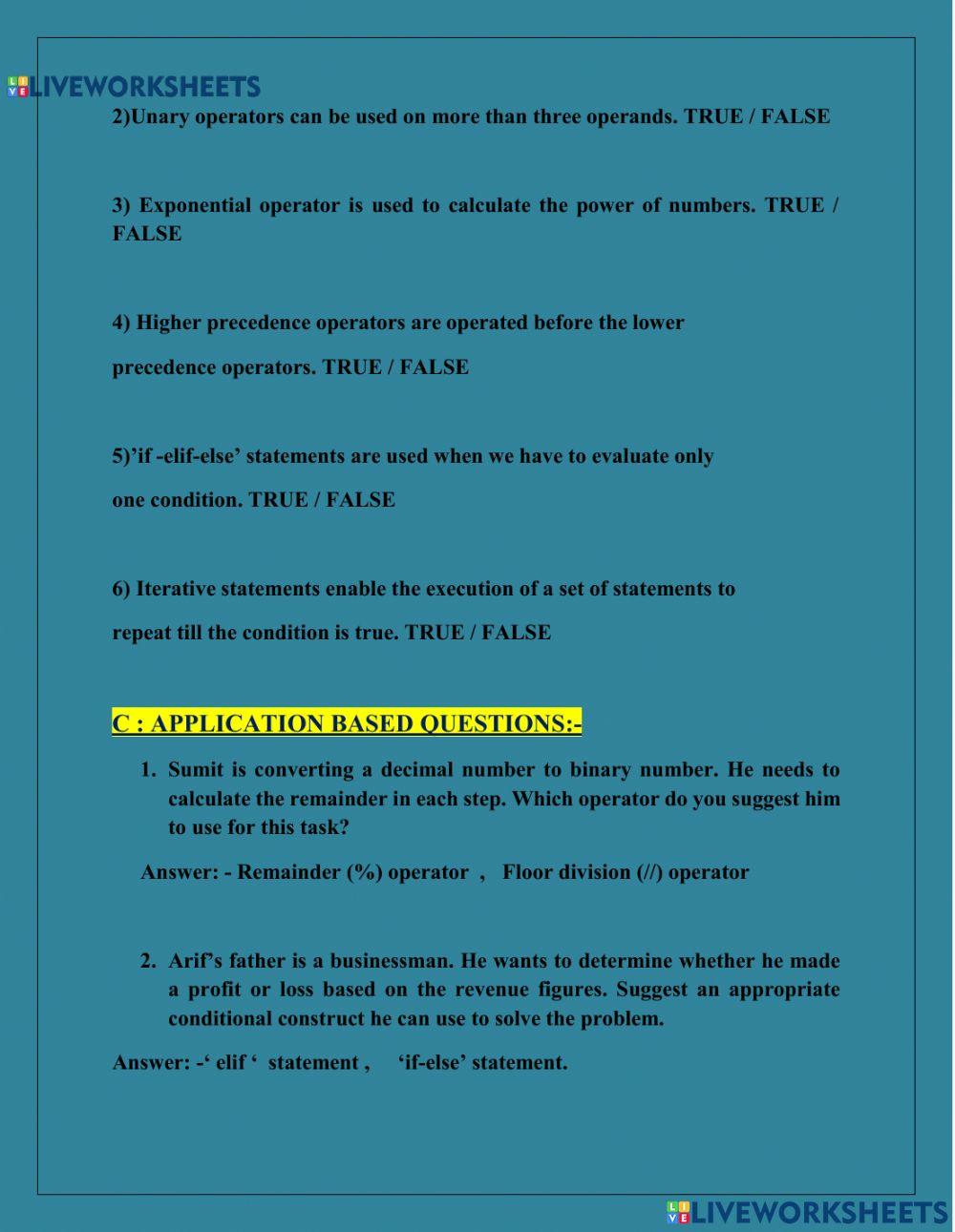 2532646 | Revision Worksheet More on Python | sarivasanta