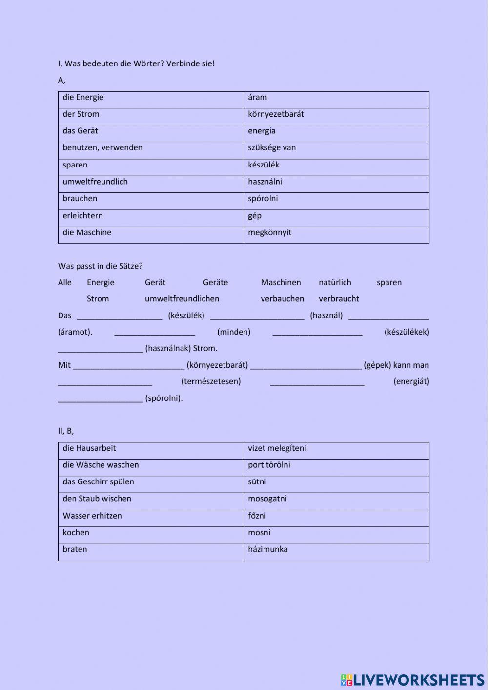 Geräte 1 - Ungarisch - Deutsch