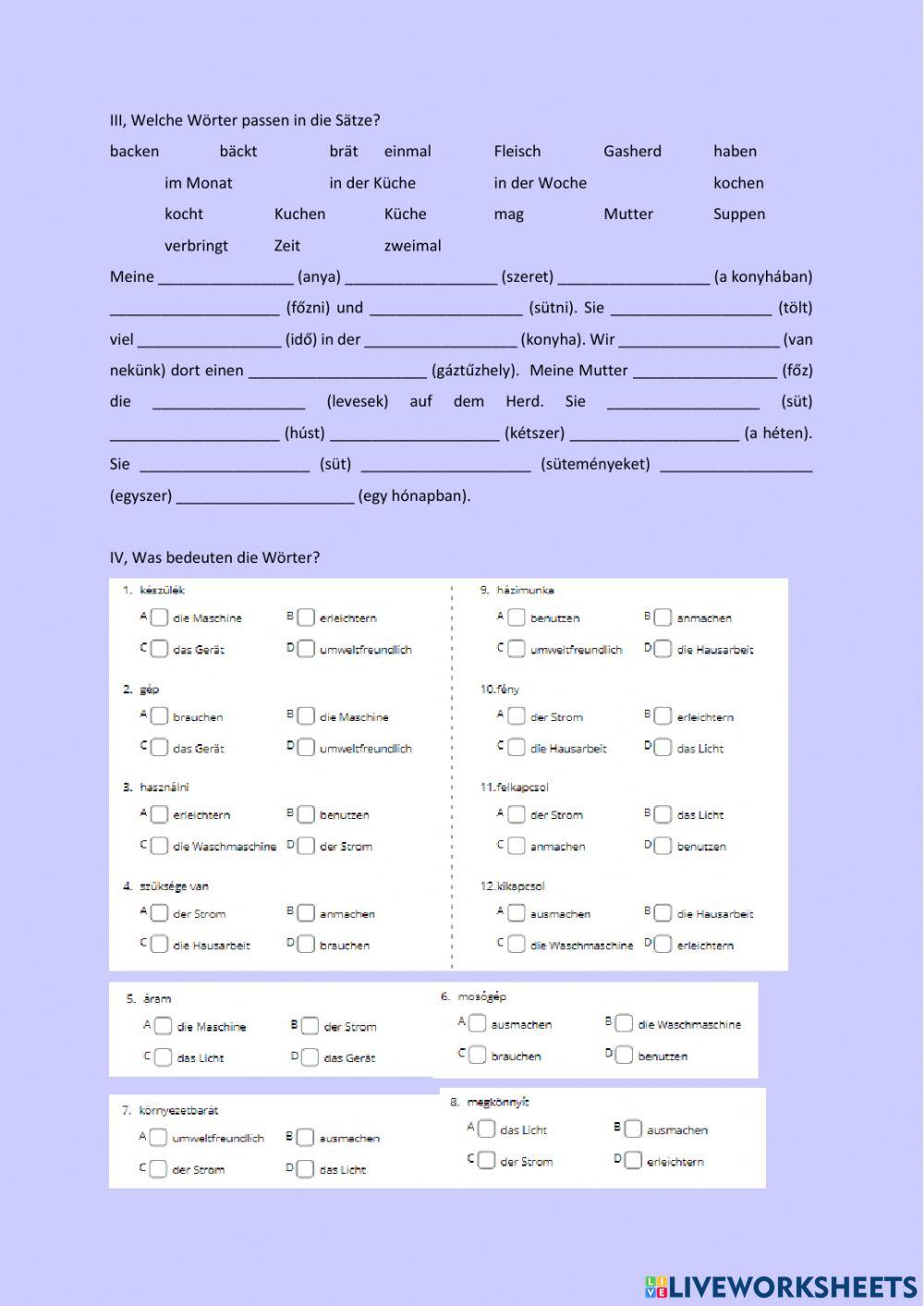 Geräte 1 - Ungarisch - Deutsch