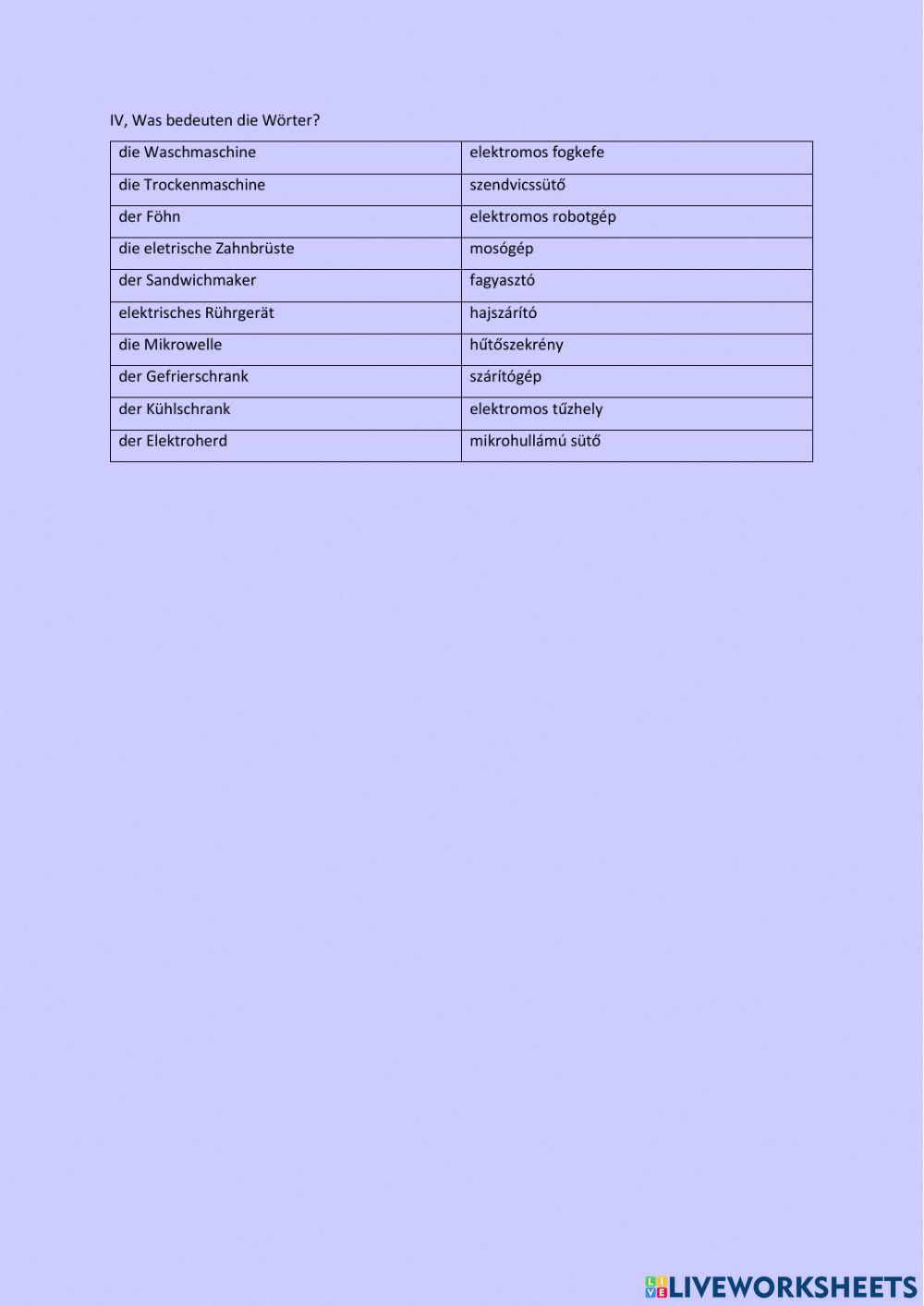 Geräte 1 - Ungarisch - Deutsch