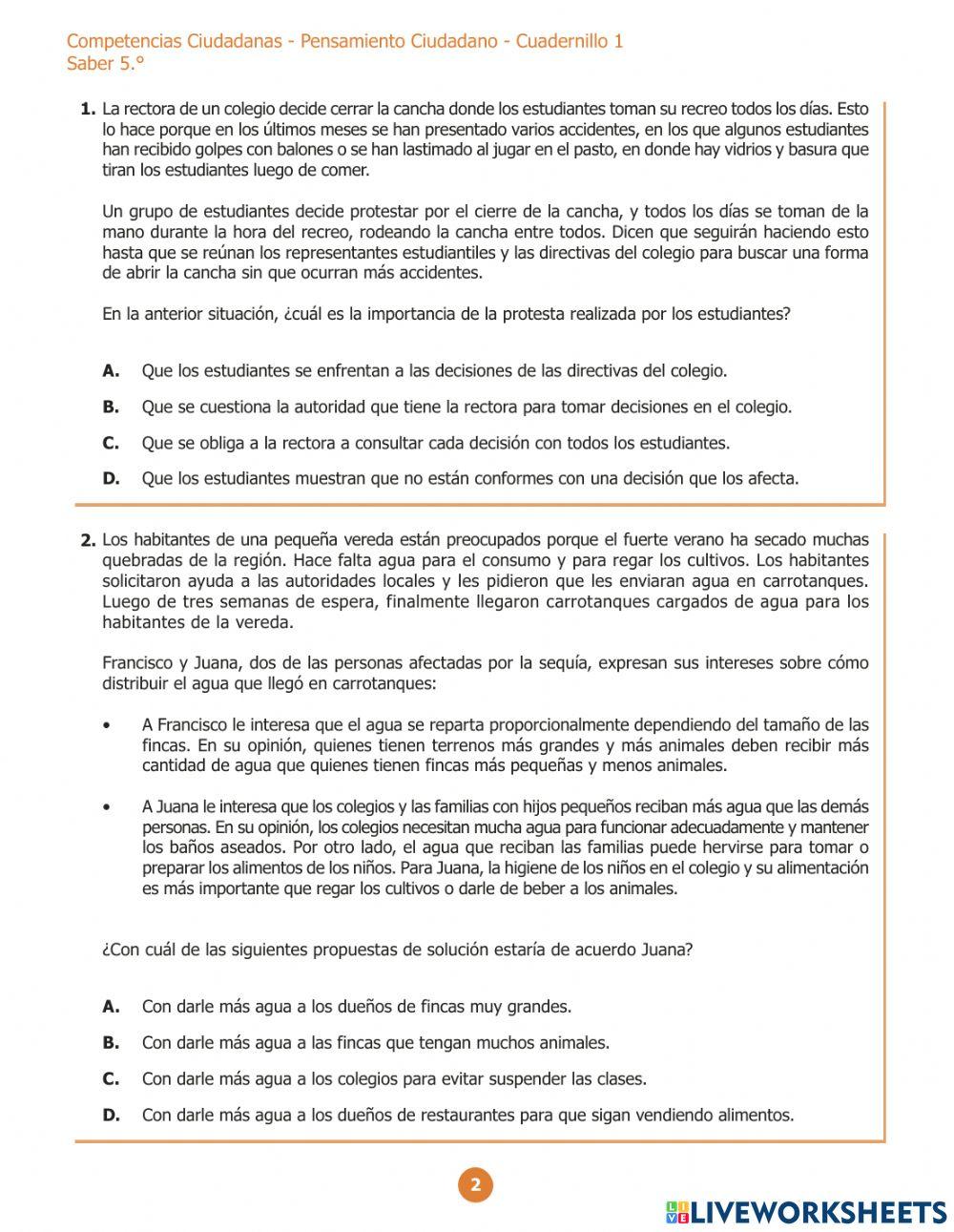 Evaluar para avanzar competencias ciudadana 5