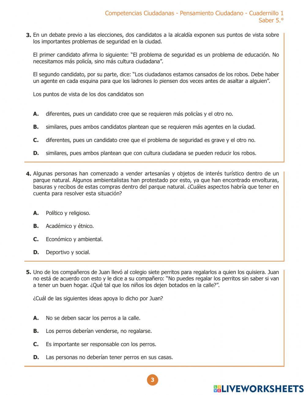 Evaluar para avanzar competencias ciudadana 5