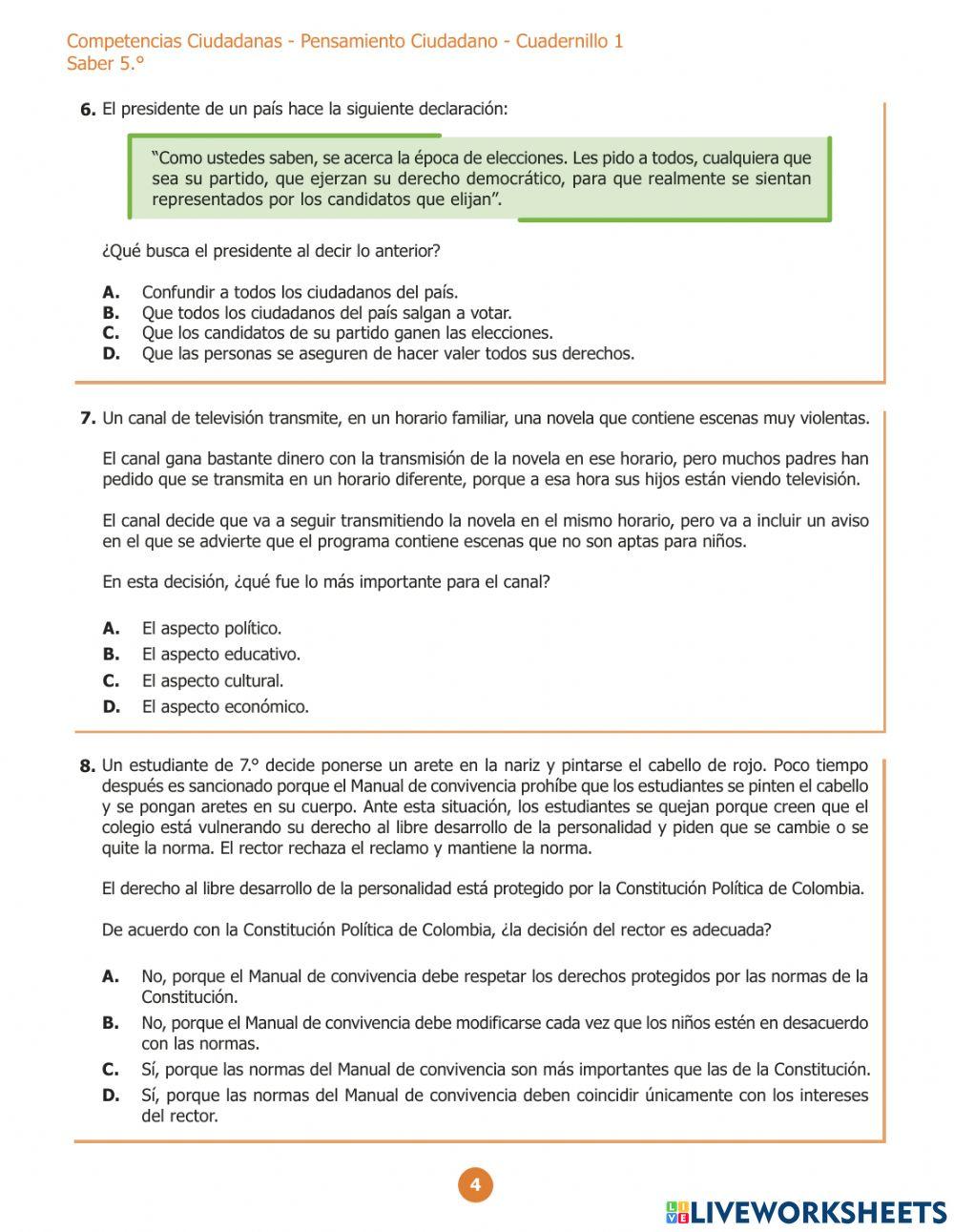 Evaluar para avanzar competencias ciudadana 5