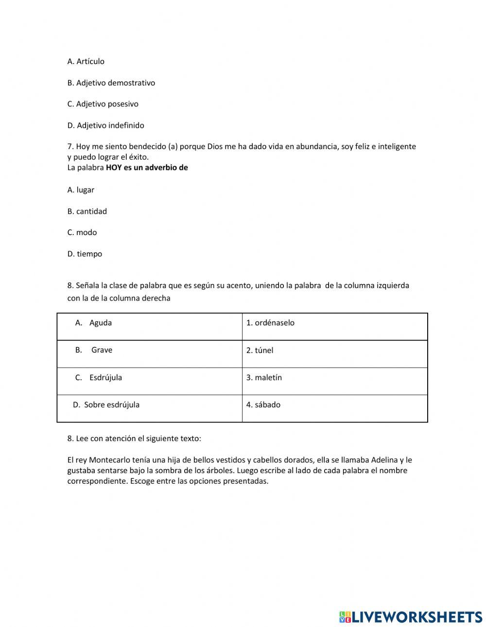 Prueba diagnostica inicial graro 5 elemental