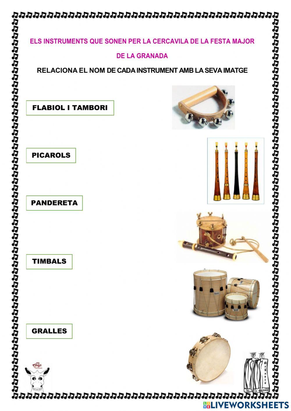 Els instruments de la Festa Major