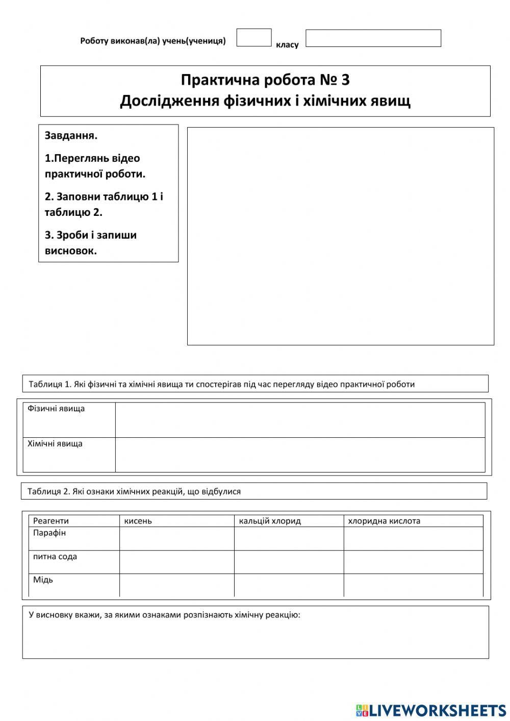 Дослідження фізичних і хімічних явищ