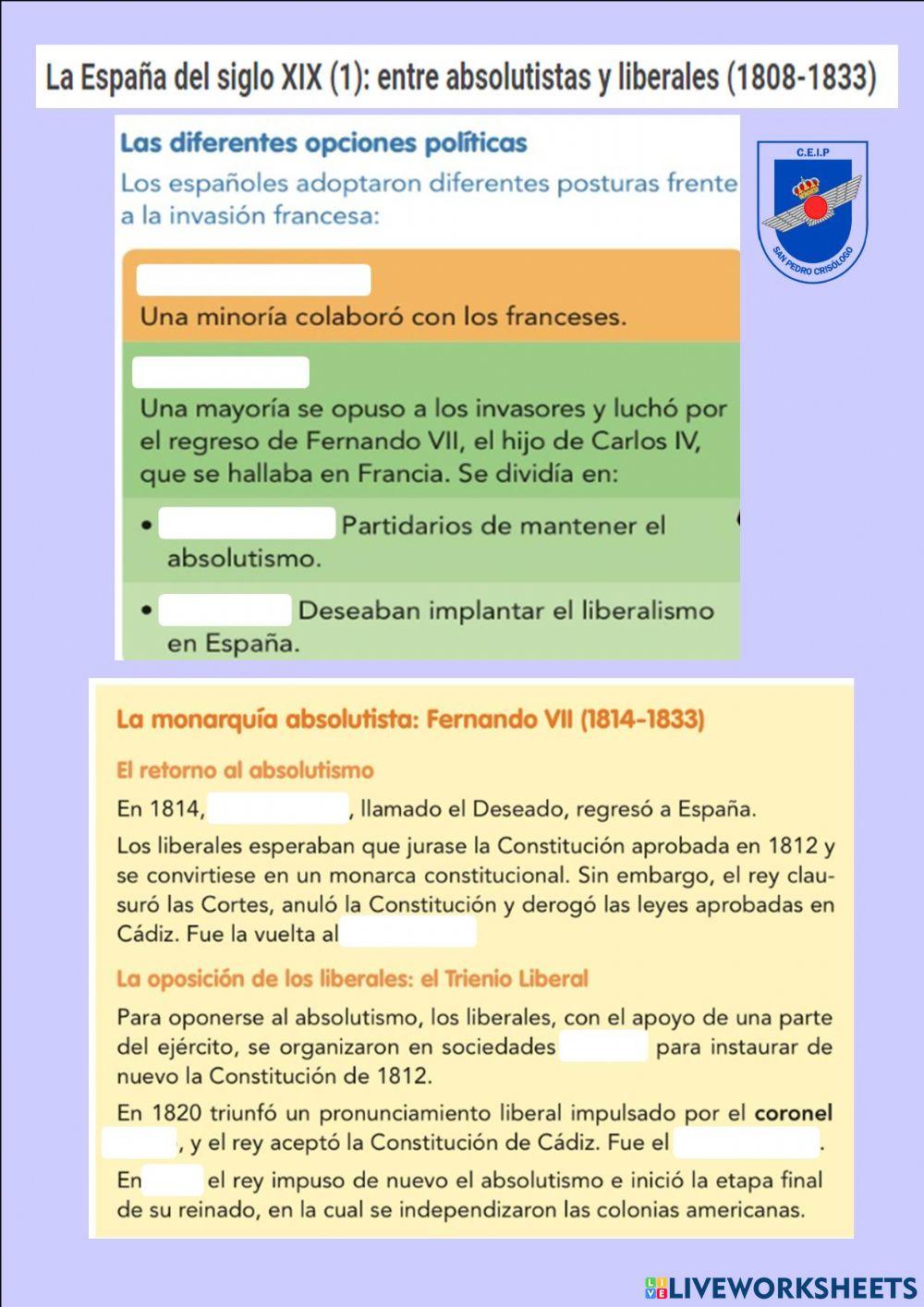 La España del Siglo XIX