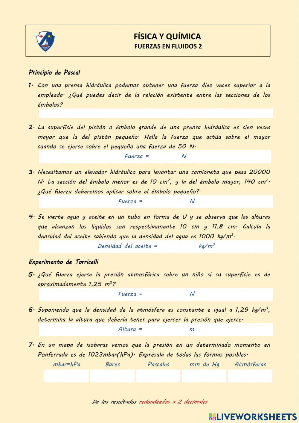 Fuerzas en fluidos 2